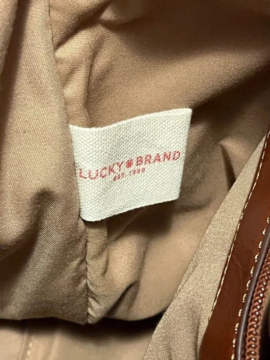 Lucky Brand golden brown fabric tote bag - Picture 7 of 9